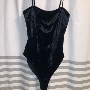2 Velvet Bodysuits ( Black & Pink )
